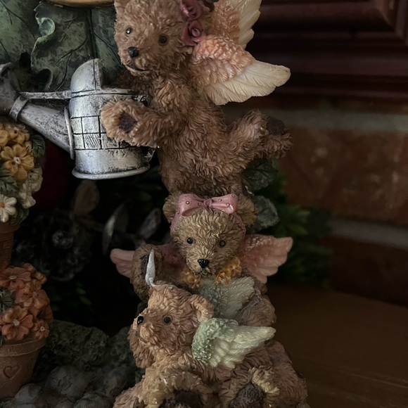 Rare Vintage 1976 Swiss Tea Pot Teddy Bear Cherub Clock‼️FINAL SALE - Picture 6 of 8